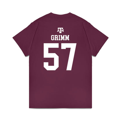 Texas A&M - NCAA Football : Jonas Grimm - Maroon Out 2026 T-Shirt-1