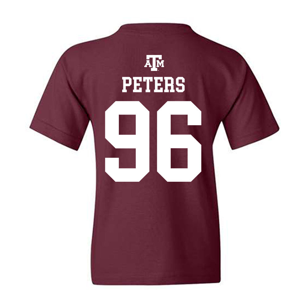 Texas A&M - NCAA Football : Waylon Peters - Maroon Out 2026 Youth T-Shirt-1