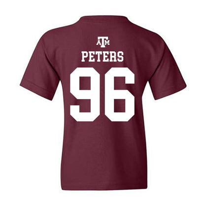 Texas A&M - NCAA Football : Waylon Peters - Maroon Out 2026 Youth T-Shirt-1