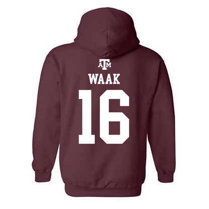 Texas A&M - NCAA Women's Volleyball : Maddie Waak - Maroon Out 2026 Hooded Sweatshirt-1