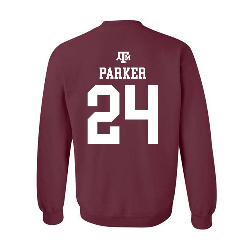 Texas A&M - NCAA Women's Basketball : Emerald Parker - Maroon Out 2026 Crewneck Sweatshirt-1