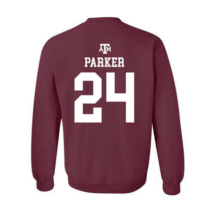 Texas A&M - NCAA Women's Basketball : Emerald Parker - Maroon Out 2026 Crewneck Sweatshirt-1