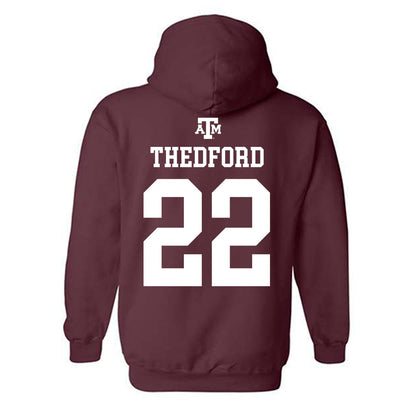 Texas A&M - NCAA Women's Volleyball : Jenna Thedford - Maroon Out 2026 Hooded Sweatshirt-1