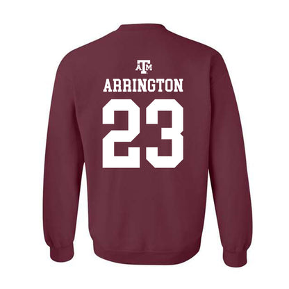 Texas A&M - NCAA Football : Brandon Arrington - Maroon Out 2026 Crewneck Sweatshirt-1