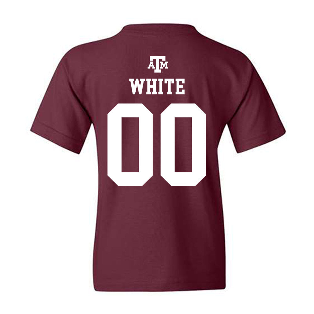 Texas A&M - NCAA Softball : Piper White - Maroon Out 2026 Youth T-Shirt-1