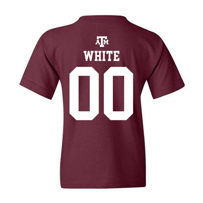 Texas A&M - NCAA Softball : Piper White - Maroon Out 2026 Youth T-Shirt-1