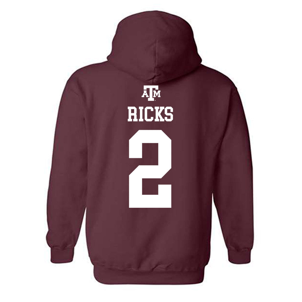Texas A&M - NCAA Football : Dezz Ricks - Maroon Out 2026 Hooded Sweatshirt-1