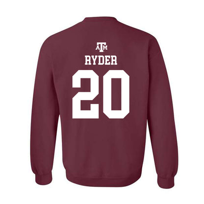 Texas A&M - NCAA Football : Johnny Ryder - Maroon Out 2026 Crewneck Sweatshirt-1