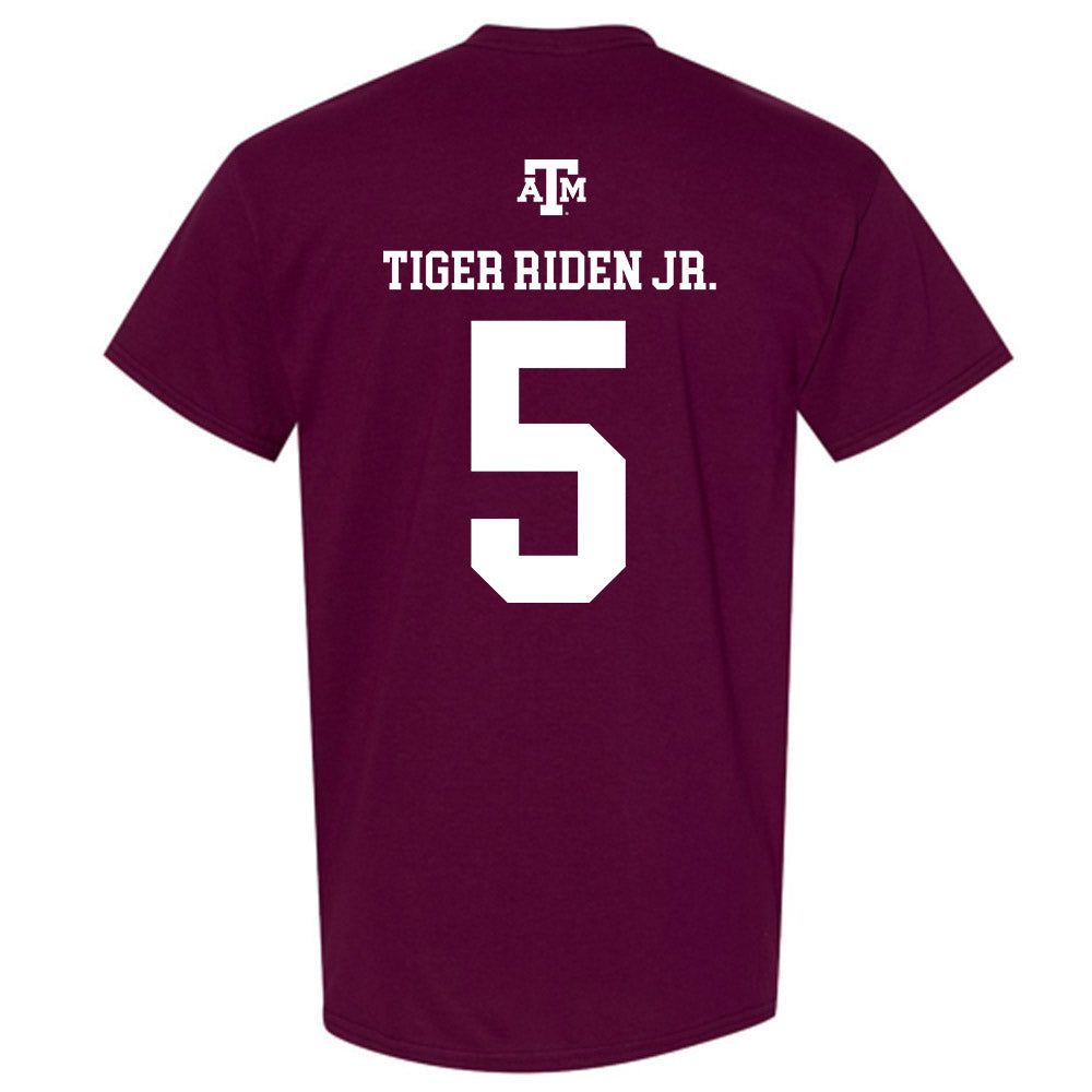 Texas A&M - NCAA Football : Deondrae Tiger Riden Jr. - Maroon Out 2026 T-Shirt-1