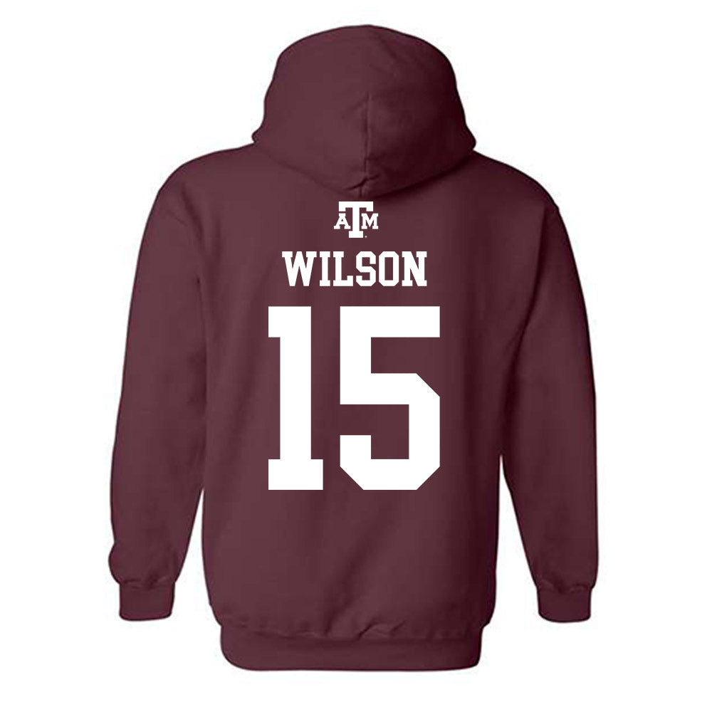 Texas A&M - NCAA Football : Tylan Wilson - Maroon Out 2026 Hooded Sweatshirt-1