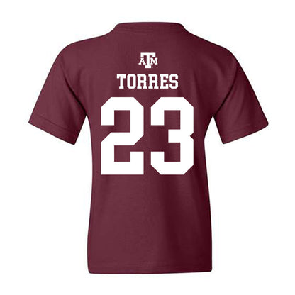 Texas A&M - NCAA Softball : Milan Torres - Maroon Out 2026 Youth T-Shirt-1