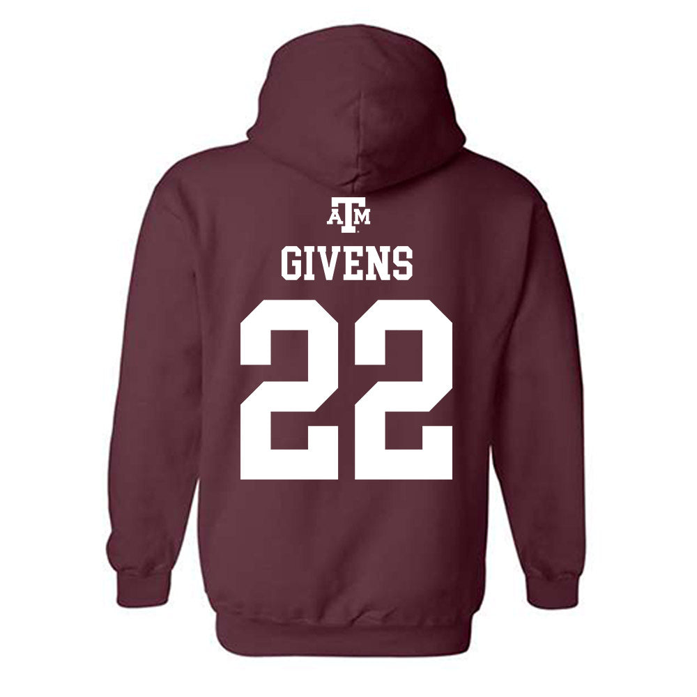Texas A&M - NCAA Football : Tristian Givens - Maroon Out 2026 Hooded Sweatshirt-1