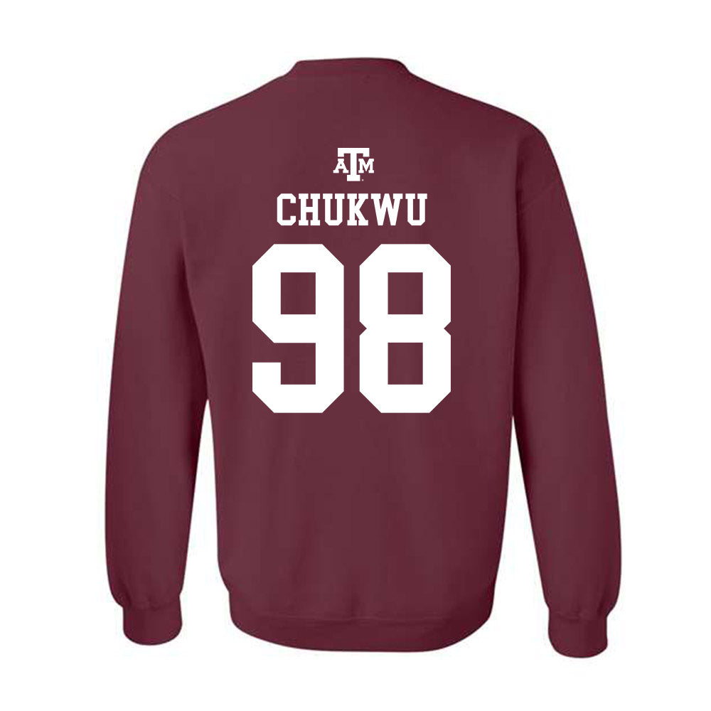 Texas A&M - NCAA Football : Jesse Chukwu - Maroon Out 2026 Crewneck Sweatshirt-1