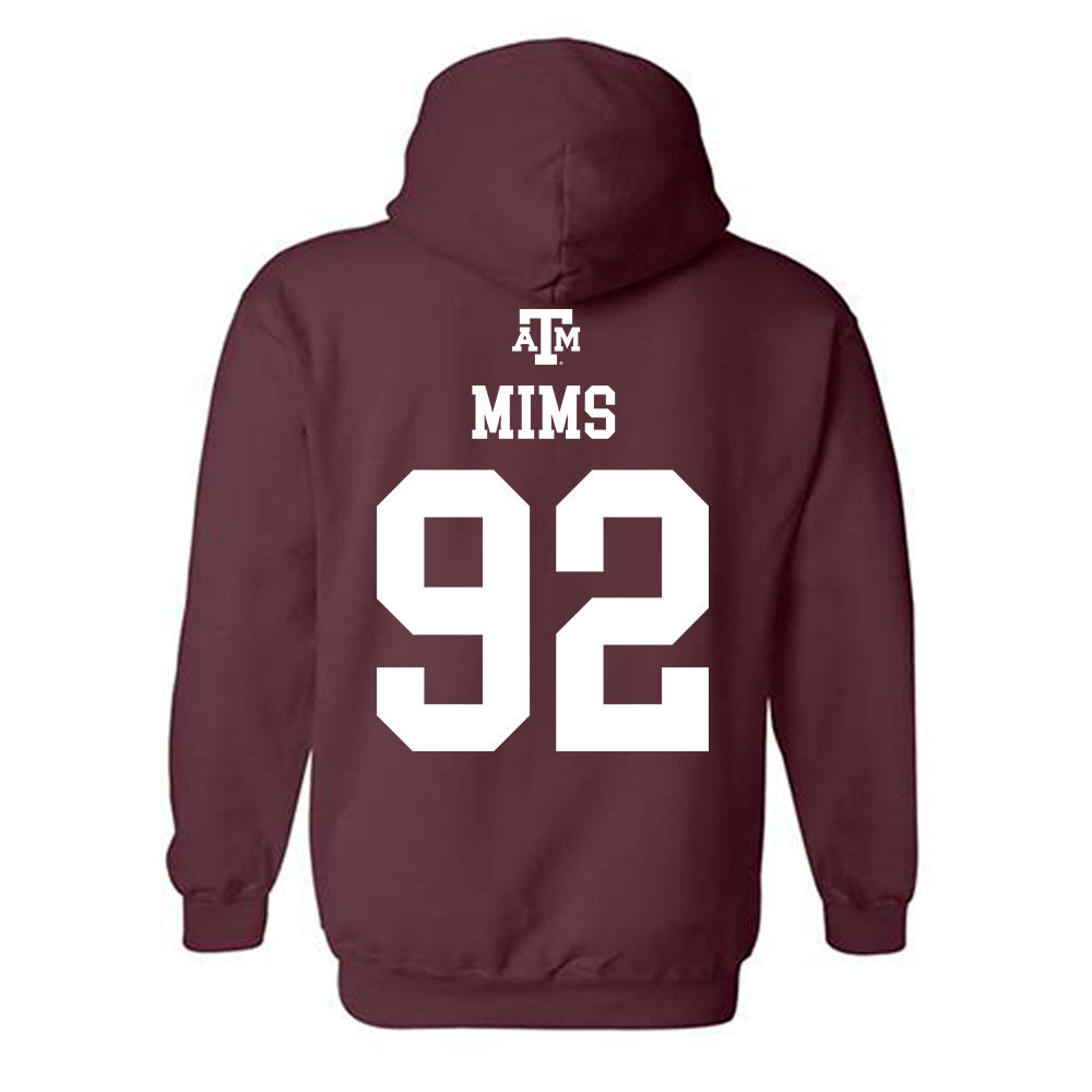 Texas A&M - NCAA Football : CJ Mims - Maroon Out 2026 Hooded Sweatshirt-1