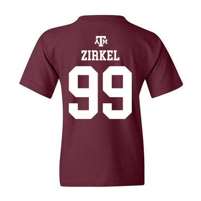 Texas A&M - NCAA Football : Jared Zirkel - Maroon Out 2026 Youth T-Shirt-1