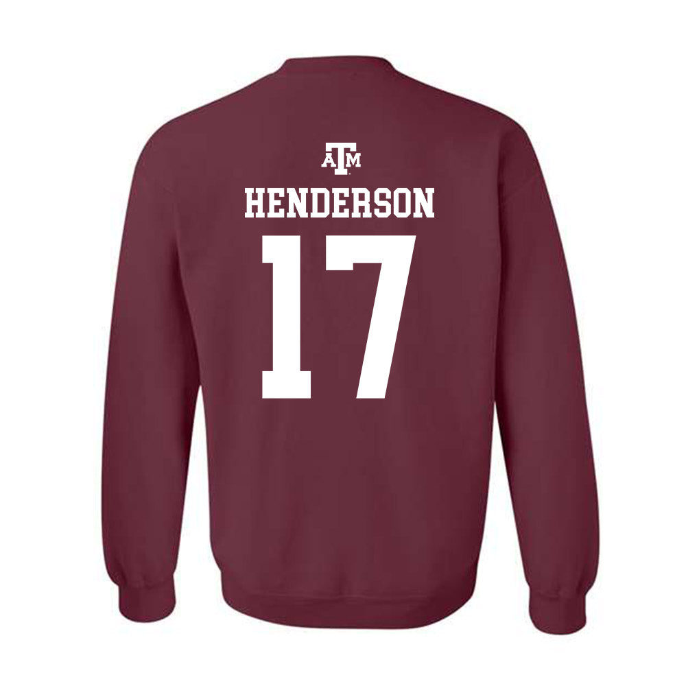 Texas A&M - NCAA Football : Ryan Henderson - Maroon Out 2026 Crewneck Sweatshirt-1