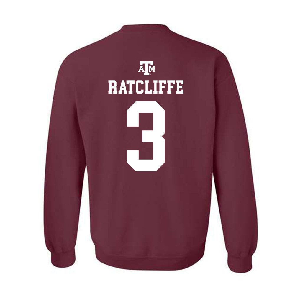 Texas A&M - NCAA Football : Marcus Ratcliffe - Maroon Out 2026 Crewneck Sweatshirt-1