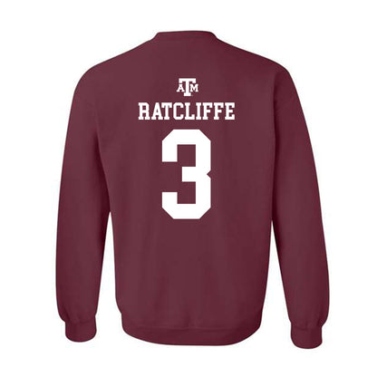 Texas A&M - NCAA Football : Marcus Ratcliffe - Maroon Out 2026 Crewneck Sweatshirt-1