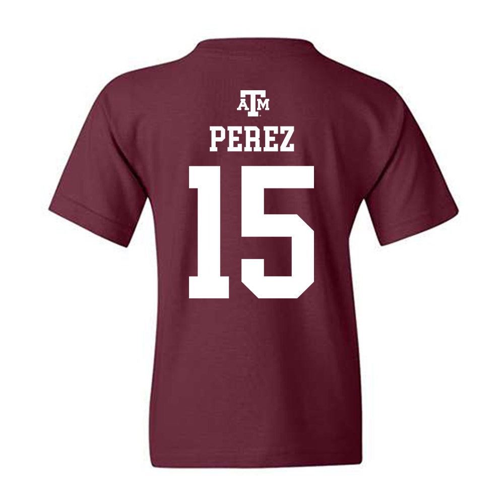 Texas A&M - NCAA Softball : Larisa Perez - Maroon Out 2026 Youth T-Shirt-1