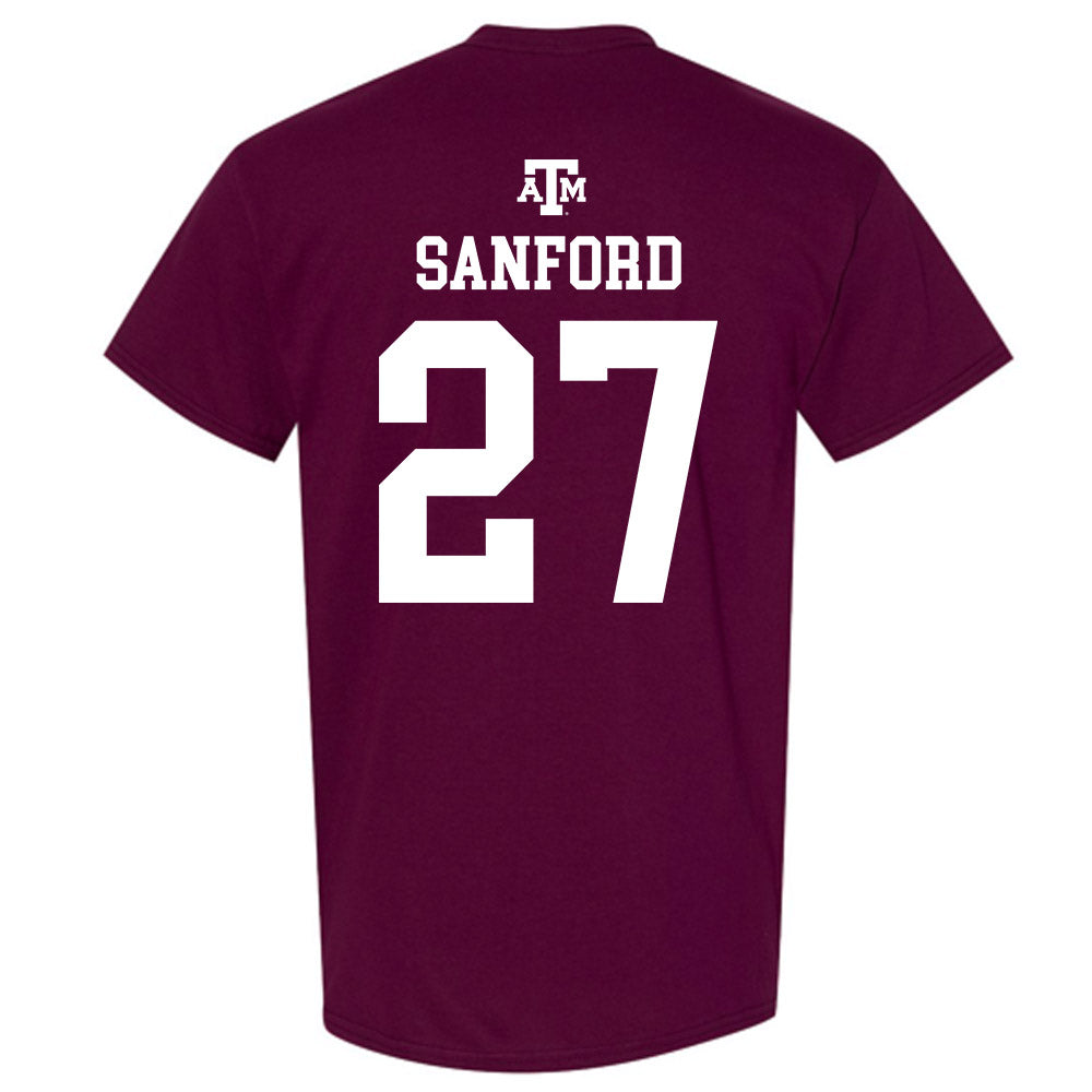 Texas A&M - NCAA Football : Daymion Sanford - Maroon Out 2026 T-Shirt-1