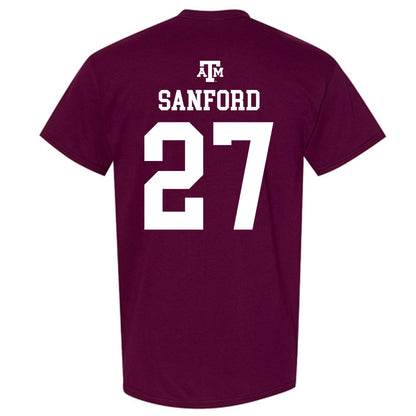 Texas A&M - NCAA Football : Daymion Sanford - Maroon Out 2026 T-Shirt-1