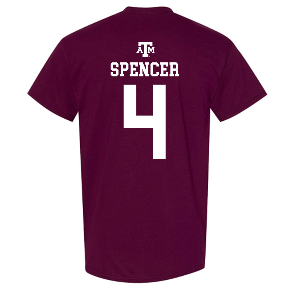 Texas A&M - NCAA Women's Basketball : Chaney Spencer - Maroon Out 2026 T-Shirt-1