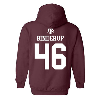 Texas A&M - NCAA Baseball : Blake Binderup - Maroon Out 2026 Hooded Sweatshirt-1