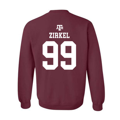 Texas A&M - NCAA Football : Jared Zirkel - Maroon Out 2026 Crewneck Sweatshirt-1