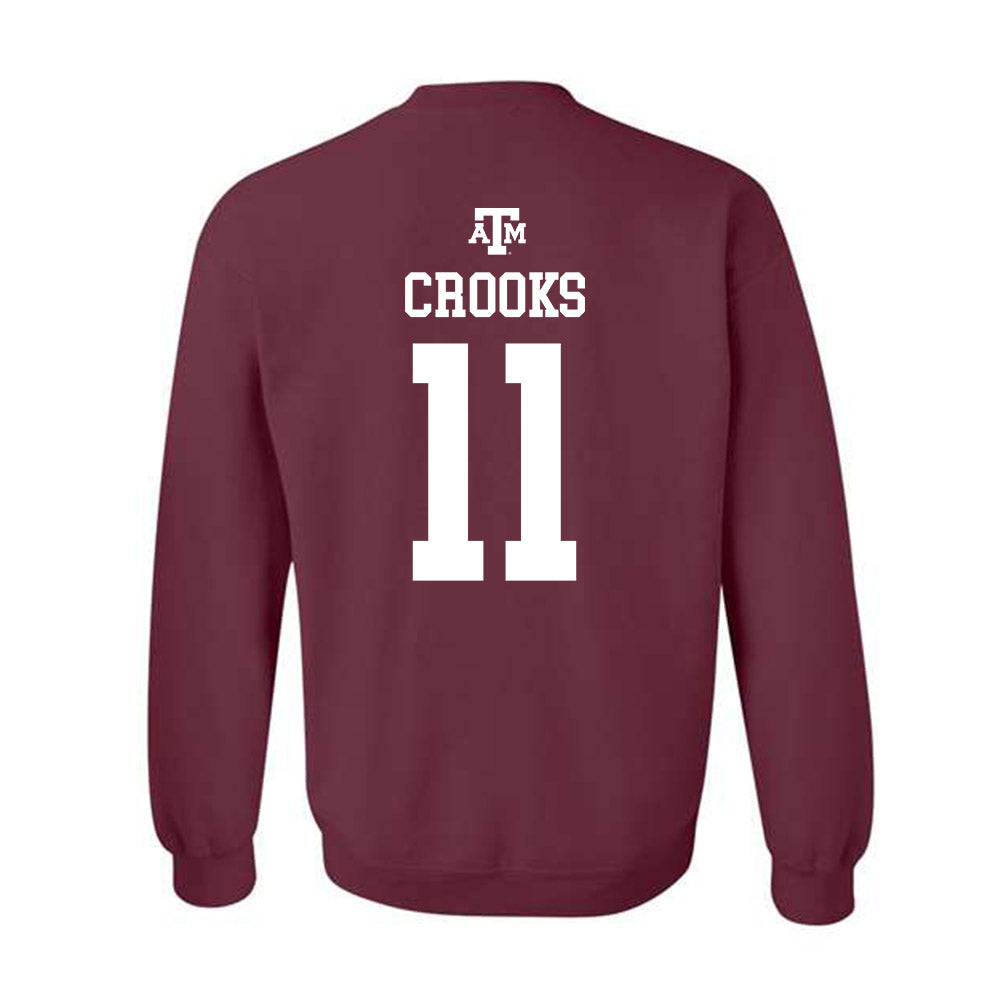 Texas A&M - NCAA Women's Soccer : Riley Crooks - Maroon Out 2026 Crewneck Sweatshirt-1
