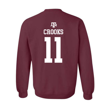 Texas A&M - NCAA Women's Soccer : Riley Crooks - Maroon Out 2026 Crewneck Sweatshirt-1