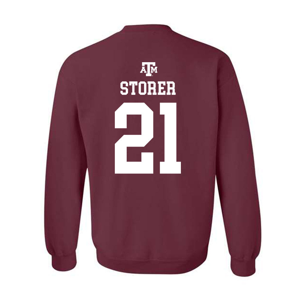 Texas A&M - NCAA Women's Soccer : Holly Storer - Maroon Out 2026 Crewneck Sweatshirt-1