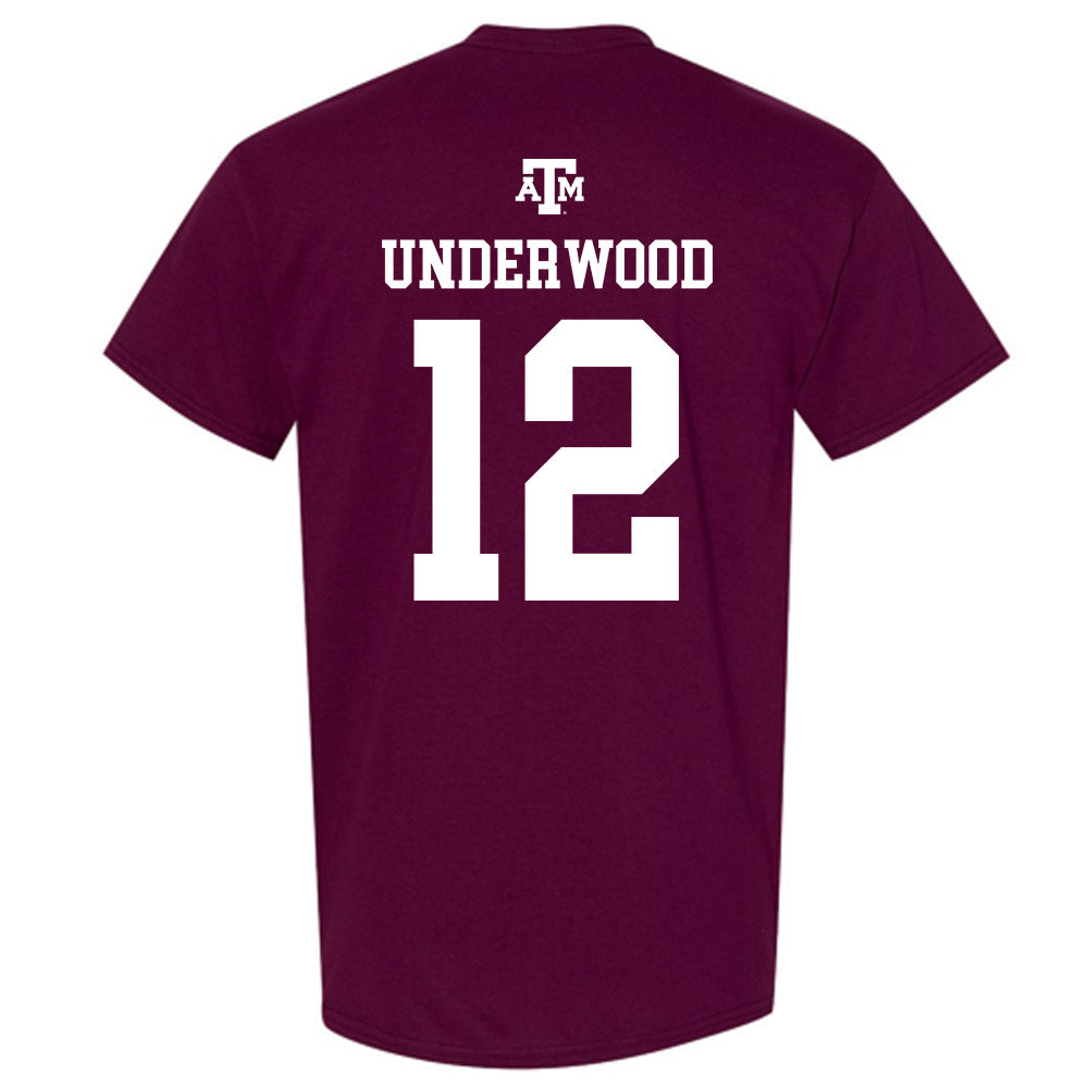 Texas A&M - NCAA Women's Volleyball : Ava Underwood - Maroon Out 2026 T-Shirt-1