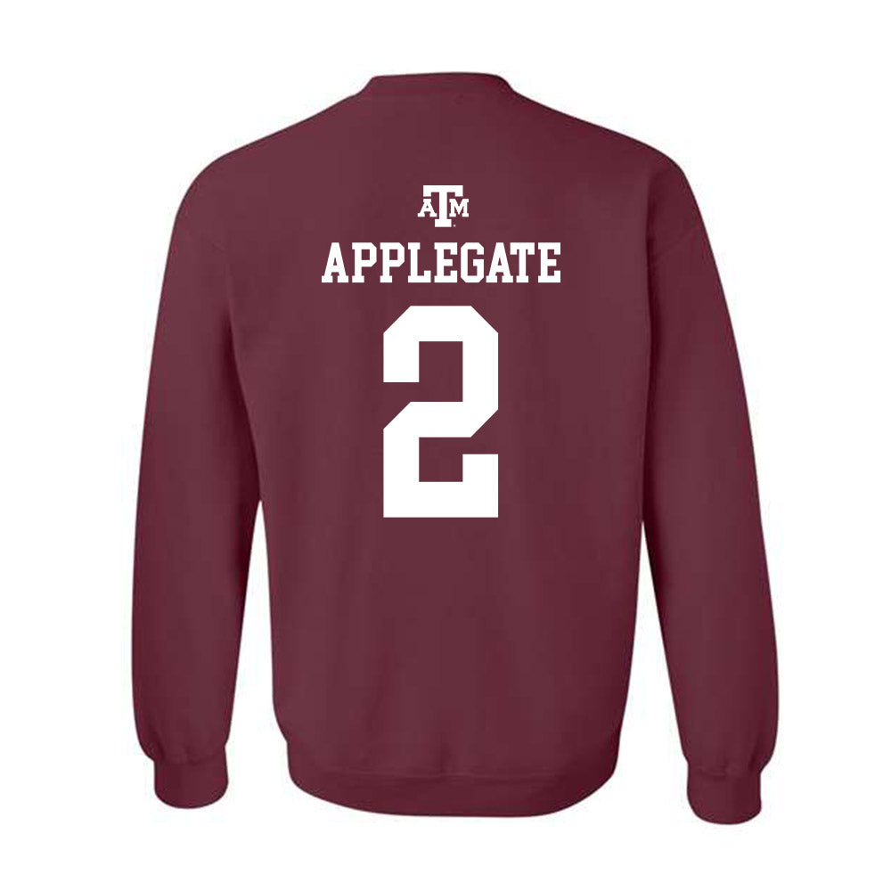 Texas A&M - NCAA Women's Volleyball : Addi Applegate - Maroon Out 2026 Crewneck Sweatshirt-1