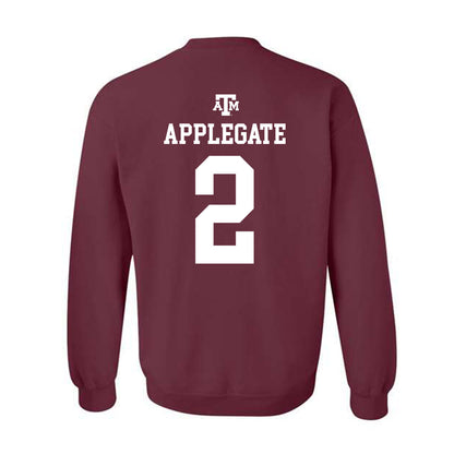 Texas A&M - NCAA Women's Volleyball : Addi Applegate - Maroon Out 2026 Crewneck Sweatshirt-1