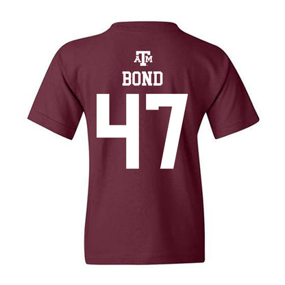 Texas A&M - NCAA Football : Randy Bond - Maroon Out 2026 Youth T-Shirt-1