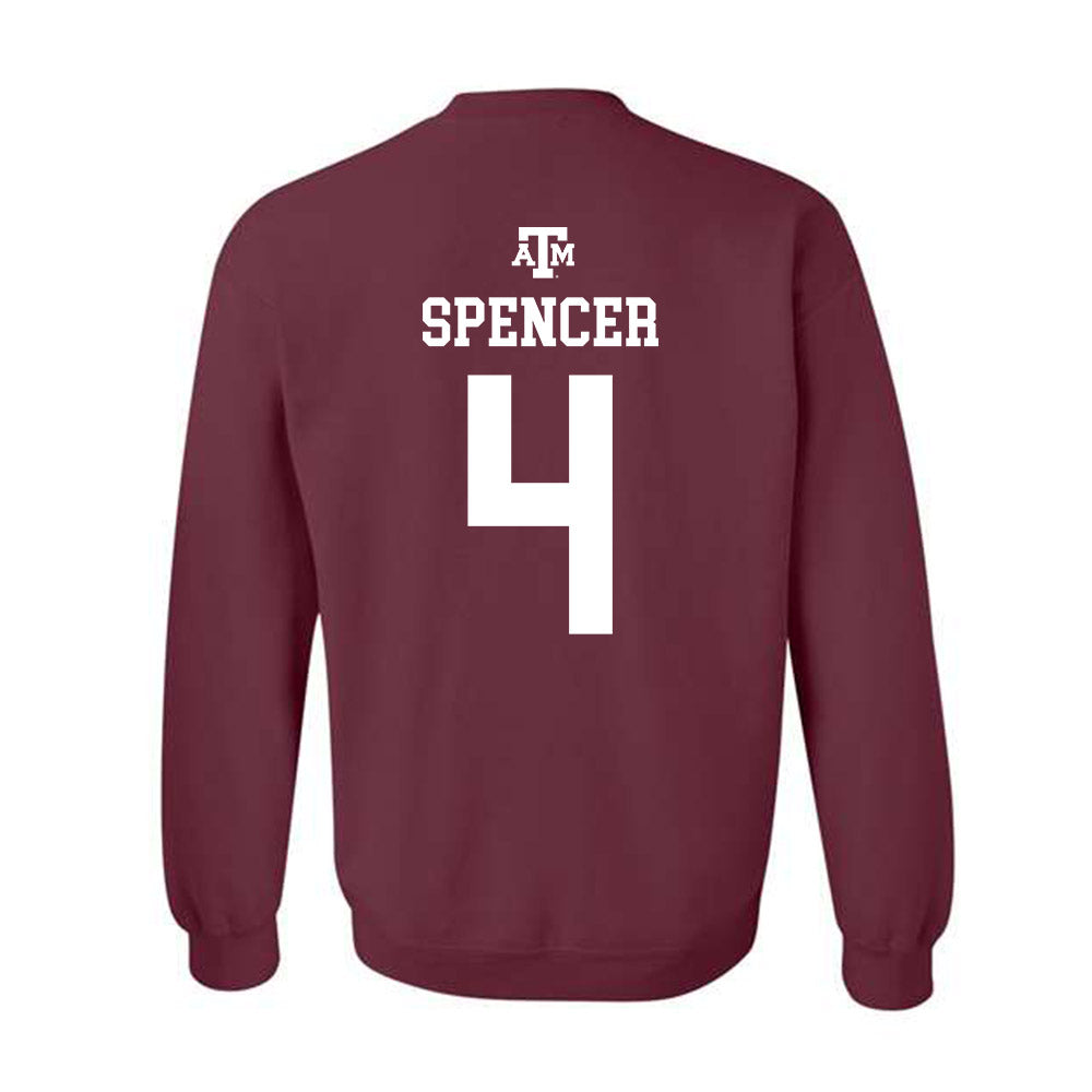 Texas A&M - NCAA Women's Basketball : Chaney Spencer - Maroon Out 2026 Crewneck Sweatshirt-1
