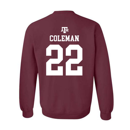 Texas A&M - NCAA Softball : Gracyn Coleman - Maroon Out 2026 Crewneck Sweatshirt-1