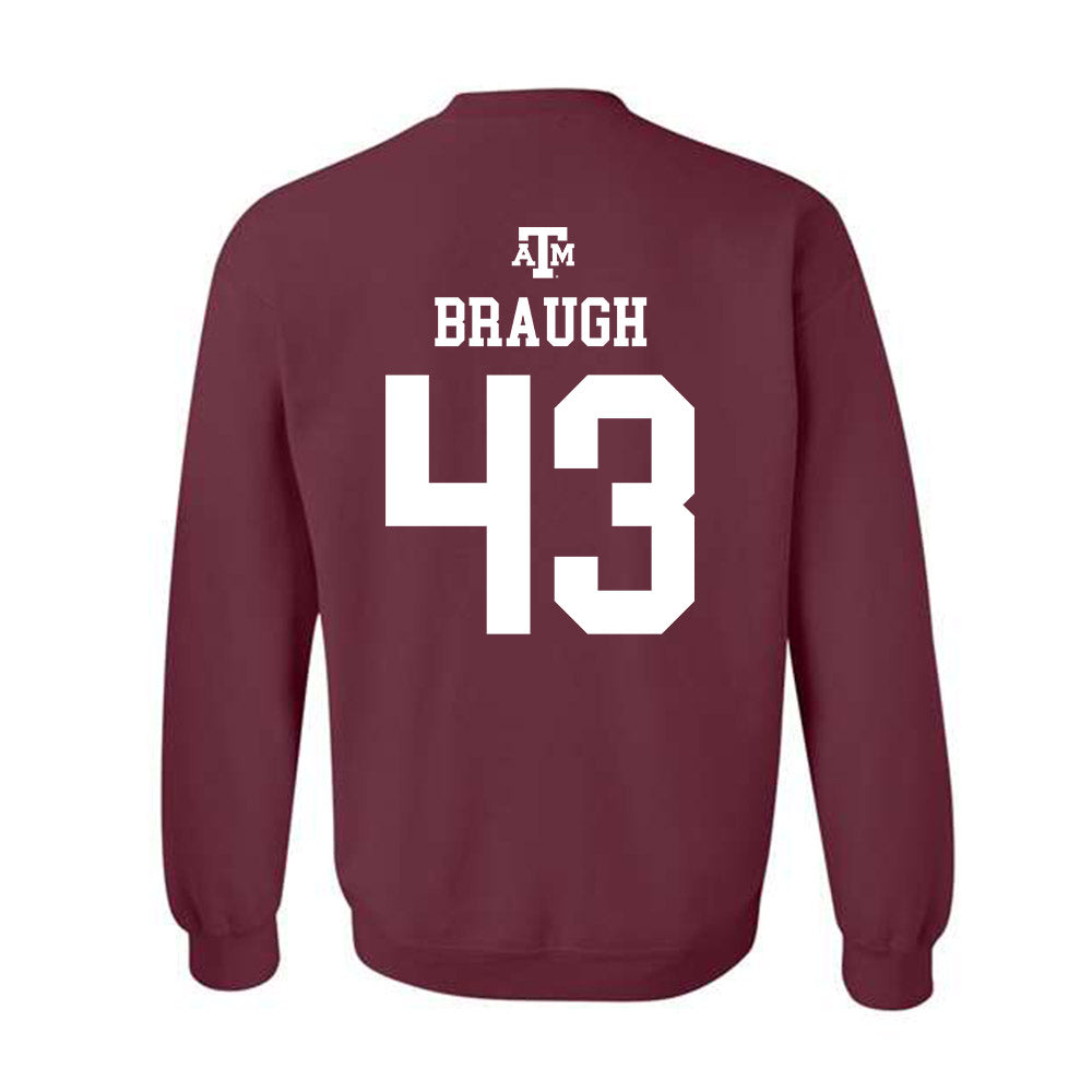 Texas A&M - NCAA Football : Carter Braugh - Maroon Out 2026 Crewneck Sweatshirt-1
