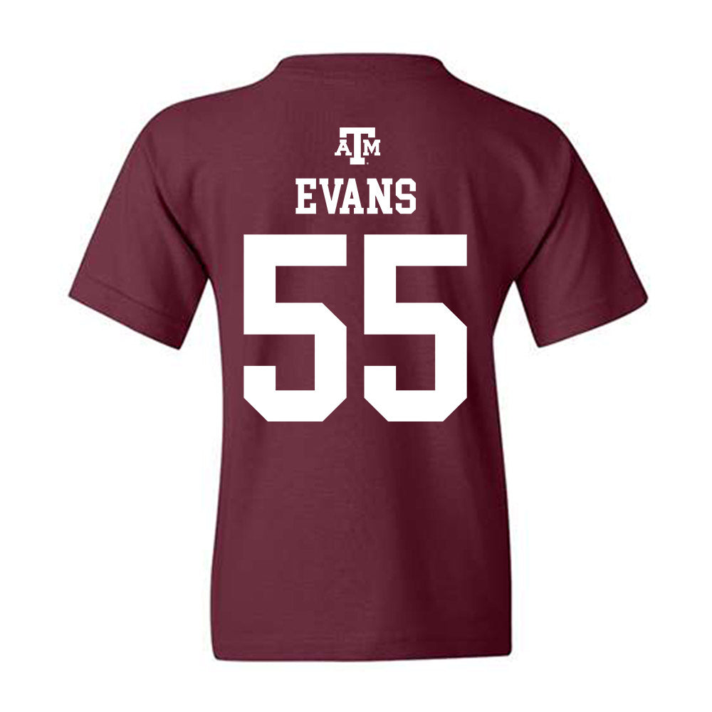 Texas A&M - NCAA Football : Dealyn Evans - Maroon Out 2026 Youth T-Shirt-1