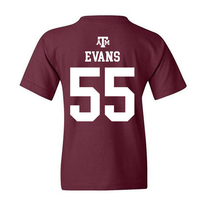 Texas A&M - NCAA Football : Dealyn Evans - Maroon Out 2026 Youth T-Shirt-1