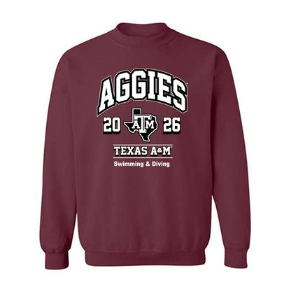 Texas A&M - NCAA Women's Swimming & Diving : Claire Gass - Maroon Out 2026 Crewneck Sweatshirt-0
