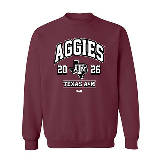 Texas A&M - NCAA Women's Golf : Emerie Schartz - Maroon Out 2026 Crewneck Sweatshirt-0