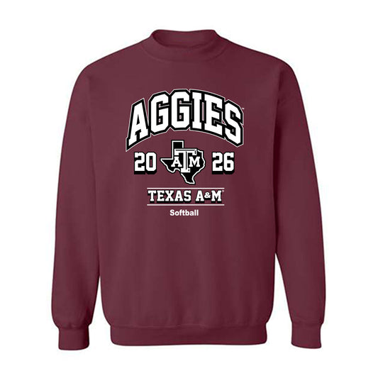 Texas A&M - NCAA Softball : Aubrey Moore - Maroon Out 2026 Crewneck Sweatshirt-0