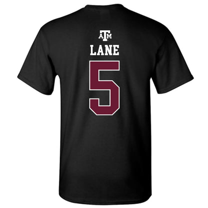 Texas A&M - NCAA Men's Basketball : Jacari Lane - Black Out 2026 T-Shirt-1