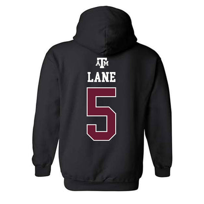 Texas A&M - NCAA Men's Basketball : Jacari Lane - Black Out 2026 Hooded Sweatshirt-1