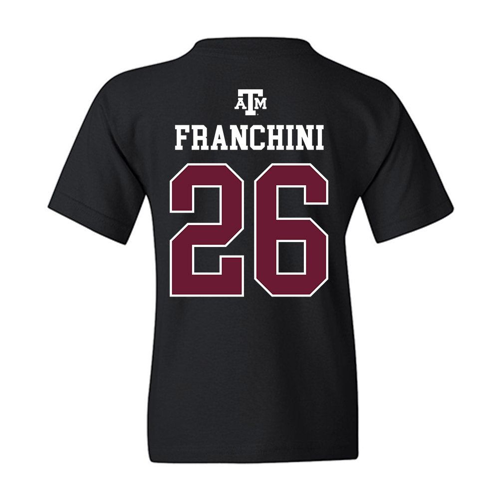 Texas A&M - NCAA Women's Basketball : Anita Franchini - Black Out 2026 Youth T-Shirt-1
