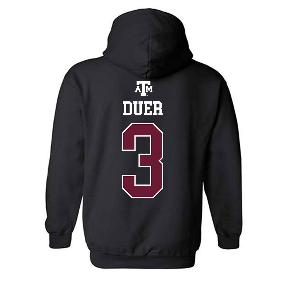 Texas A&M - NCAA Baseball : Jake Duer - Black Out 2026 Hooded Sweatshirt-1