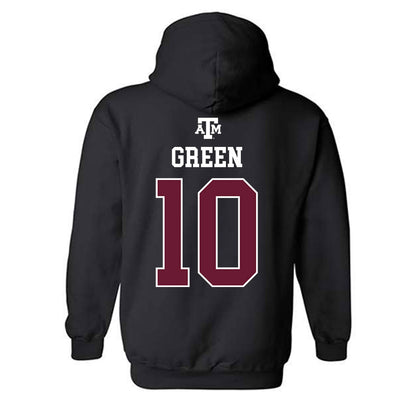 Texas A&M - NCAA Men's Basketball : Jeremiah Green - Black Out 2026 Hooded Sweatshirt-1