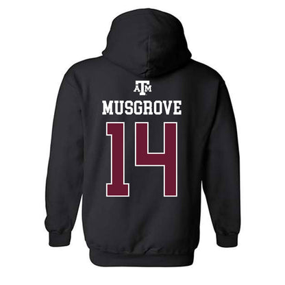 Texas A&M - NCAA Women's Volleyball : Kirra Musgrove - Black Out 2026 Hooded Sweatshirt-1