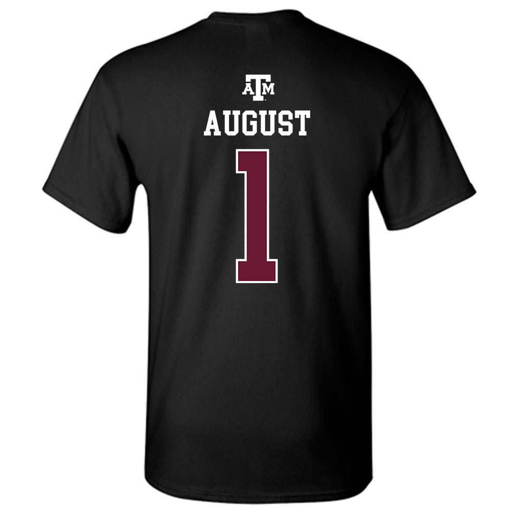 Texas A&M - NCAA Women's Soccer : Makenna August - Black Out 2026 T-Shirt-1